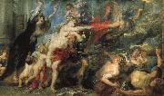 RUBENS, Pieter Pauwel The Consequences of War oil painting artist